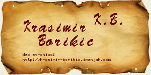 Krasimir Borikić vizit kartica